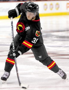 Bern defenseman Tobias Enstrom scored 3 goals and had 1 assist Monday against visiting Prague.
